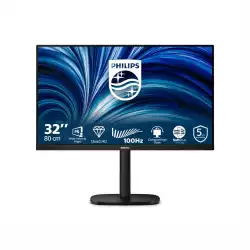 Монитор Philips 32B2N3500/00, 31.5" IPS WLED panel, AG, 16:9, 2K QHD 2560x1440, 350cd/m2, 1000:1, 4ms, 100Hz, SoftBlue, SmartImage, Adaptive Sync, 2x HDMI, DP, 4x USB, Audio out, Speakers, SmartControl, HAS, Swivel, Tilt, Pivot, VESA 100, Energy class C, Black
