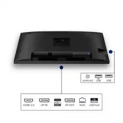 Монитор Philips 32B2U3601/00, 31.5" IPS WLED panel, AG, 16:9, 2K QHD 2560x1440, 350cd/m2, 1000:1, 4ms, 100Hz, SoftBlue, SmartImage, Adaptive Sync, USB-C, HDMI, DisplayPort, 4x USB, LAN, HBR3, DP out, Speakers, HAS, Swivel, Tilt, Pivot, VESA, Black