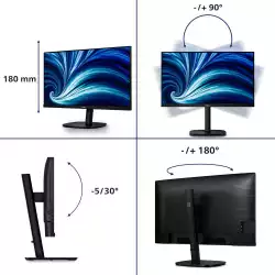 Монитор Philips 32B2U3601/00, 31.5" IPS WLED panel, AG, 16:9, 2K QHD 2560x1440, 350cd/m2, 1000:1, 4ms, 100Hz, SoftBlue, SmartImage, Adaptive Sync, USB-C, HDMI, DisplayPort, 4x USB, LAN, HBR3, DP out, Speakers, HAS, Swivel, Tilt, Pivot, VESA, Black Монитор Philips 32B2U3601/00, 31.5" IPS WLED panel, AG, 16:9, 2K QHD 2560x1440, 350cd/m2, 1000:1, 4ms, 100Hz, SoftBlue, SmartImage, Adaptive Sync, USB-C, HDMI, DisplayPort, 4x USB, LAN, HBR3, DP out, Speakers, HAS, Swivel, Tilt, Pivot, VESA, Black