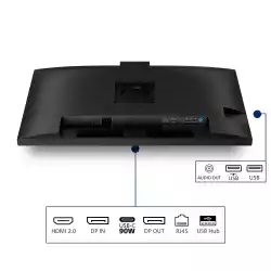 Монитор Philips 32B2U3601H/00, 31.5" IPS WLED panel, AG, 16:9, 2K QHD 2560x1440, 350cd/m2, 1000:1, 4ms, 100Hz, SoftBlue, SmartImage, Adaptive Sync, USB-C, HDMI, DisplayPort, 4x USB, LAN, HBR3, DP out, Speakers, HAS, Swivel, Tilt, Pivot, Windows Hello Web Cam, VESA 100, Black