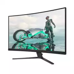 Монитор Philips 32M2C3500L/00, 31.5", Fast VA panel, Evnia curved gaming monitor, 16:9, AG, QHD 2560x1440, 300cd/m2, 3500:1, 180Hz, 0.5ms, HDR 10, FreeSync Premium, Low input Lag, sRGB, Flicker-free, EasyRead, 2x HDMI, 2x DP, Audio out, Tilt, VESA 100, Black