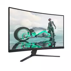 Монитор Philips 32M2C3500L/00, 31.5", Fast VA panel, Evnia curved gaming monitor, 16:9, AG, QHD 2560x1440, 300cd/m2, 3500:1, 180Hz, 0.5ms, HDR 10, FreeSync Premium, Low input Lag, sRGB, Flicker-free, EasyRead, 2x HDMI, 2x DP, Audio out, Tilt, VESA 100, Black