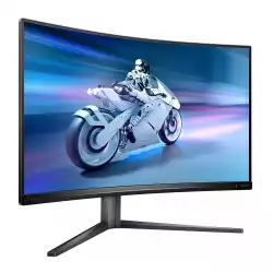 Монитор Philips 32M2C5500W/00, 31.5", VA W-LED panel, Evnia Curved Monitor, 16:9, AG, 2K QHD 2560x1440, 500cd/m2, 4000:1, 144Hz, 0.5ms, DisplayHDR 400, FreeSync Premium Pro, EasyRead, sRGB, 2x HDMI, 2x DP, 4x USB, Audio Out, PIP / PBP, HAS, Swivel, Tilt, VESA 100, Black