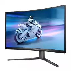 Монитор Philips 32M2C5500W/00, 31.5", VA W-LED panel, Evnia Curved Monitor, 16:9, AG, 2K QHD 2560x1440, 500cd/m2, 4000:1, 144Hz, 0.5ms, DisplayHDR 400, FreeSync Premium Pro, EasyRead, sRGB, 2x HDMI, 2x DP, 4x USB, Audio Out, PIP / PBP, HAS, Swivel, Tilt, VESA 100, Black