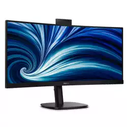 Монитор Philips 34B2U3600CH/00, 34" VA Curved panel, AG, 21:9, WQHD 3440x1440, 300cd/m2, 3500:1, 4ms, 60Hz, KVM, WH Webcam, HDR 10, SoftBlue, Flicker-Free, Adaptive sync, HDMI, DP, USB-C, 4x USB, HBR3, LAN, Speakers, HAS, Swivel, Tilt, VESA 100, Black