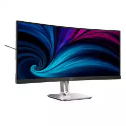 Монитор Philips 34B2U5600C/00, 34" VA Curved panel, AG, 21:9, WQHD 3440x1440, 300cd/m2, 4000:1, 4ms, 60Hz, sRGB, KVM, sRGB , SmartContrast, Flicker-Free, Adaptive sync, 2x HDMI, DP, 2x USB-C, 4x USB, LAN, HBR3, Speakers, HAS, Swivel, Tilt, VESA 100, Black/Grey