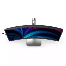 Монитор Philips 34B2U5600C/00, 34" VA Curved panel, AG, 21:9, WQHD 3440x1440, 300cd/m2, 4000:1, 4ms, 60Hz, sRGB, KVM, sRGB , SmartContrast, Flicker-Free, Adaptive sync, 2x HDMI, DP, 2x USB-C, 4x USB, LAN, HBR3, Speakers, HAS, Swivel, Tilt, VESA 100, Black/Grey