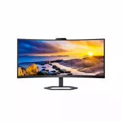 Монитор Philips 34E1C5600HE/00 34" VA Panel, 21:9, 3440x1440, 1ms, 100Hz, 300cd/m2, 3000:1, Anti Glare, 3H, PIP, PBP, HDMI, DisplayPort, USB-C, 4x USB-A, HAS, Tilt, Web Camera and Microphone, Speakers, VESA 100, Black