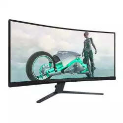 Монитор Philips 34M2C3500L/00, 34", Evnia curved gaming monitor, Fast VA panel, 21:9, AG, WQHD 3440x1440, 300cd/m2, 4000:1, 0.5ms, 180Hz, Adobe RGB, sRGB, DCI-P3, HDR 10, Adaptive sync, Flicker-free, PIP / PBP, 2x HDMI, DisplayPort, Audio out, Tilt, VESA 100, Black