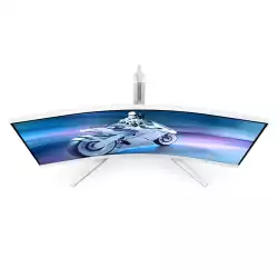 Монитор Philips 34M2C5501A/00, 34", Evnia curved gaming monitor, VA panel, 1500R, 21:9, WQHD 3440x1440, 300cd/m2, 4000:1, 180Hz, 0.5ms, HDR 400, AMD FreeSync, Flicker-free, Low Input Lag, 2x HDMI, DP, 3x USB, Audio out, Speakers, Ambiglow, HAS, Swivel, Tilt, VESA 100, White