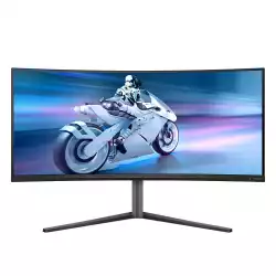 Монитор Philips 34M2C6500/00, 34", QD OLED Panel, Evnia, Curved 1800R, 2H, 21:9, WQHD 3440x1440, 1000cd/m2, 1000000:1, 0.03ms, 175Hz, Ultra Wide-Color, HDR400, VESA ClearMR 9000, Ambiglow, PBP/PIP, 2x HDMI, DP, 2x USB, Audio Out, HAS, Swivel, Tilt, VESA 100, Black