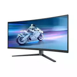 Монитор Philips 34M2C6500/00, 34", QD OLED Panel, Evnia, Curved 1800R, 2H, 21:9, WQHD 3440x1440, 1000cd/m2, 1000000:1, 0.03ms, 175Hz, Ultra Wide-Color, HDR400, VESA ClearMR 9000, Ambiglow, PBP/PIP, 2x HDMI, DP, 2x USB, Audio Out, HAS, Swivel, Tilt, VESA 100, Black