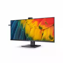 Монитор Philips 40B1U5601H/00, 40", IPS WLED Panel, AntiGlare, 3H, 21:9, 3440x1440, 100Hz, 4ms, 300cd/m2, 1200:1, M50:1, HDR, SmartImage, Flicker-free, Low Blue mode, HDMI, DP, USB-C (PD 100W), 4x USB, HBR3, LAN, Speakers, Web Cam, MultiView, KVM, HAS, Swivel, Tilt, Pivot, VESA, Black