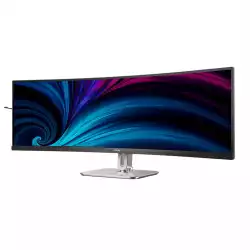 Монитор Philips 49B2U5900C/00, 48.8", Curved monitor, 1800R, VA panel, 32:9, AG, DQHD 5120x1440, 450cd/m2, 3000:1, 75Hz, 4ms, HDR 400, PiP, PbP, KVM, SmartImage, 2x HDMI, DP, USB-C, LAN, 2x USB, HBR3, Audio out, Speakers, HAS, Swivel, Tilt, VESA 100, Black/Grey