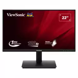 Монитор ViewSonic VA220-H, 21.5", VA panel, FHD 1920 x1080, Anti-Glare, 16:9, 250cd/m2, 4000:1, 1ms, 100Hz, Flicker-Free, Blue Light Filter, VGA, HDMI, Tilt, VESA 75, Black