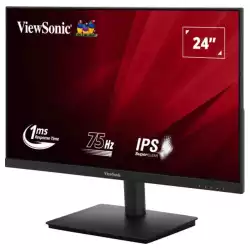 Monitor ViewSonic VA240-H-2, 23.8", Super Clear IPS panel, 16:9, AG, FHD 1920x1080, 250cd/m2, 1000:1, 75Hz, 1ms, Flicker-Free, Low Blue Light, VRR technology, VGA, HDMI, DC Socket, Tilt, ViewMode, VESA 75, Black