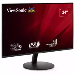 Монитор ViewSonic VA24E1-H, 23.8", IPS panel, 16:9, AG, FHD 1920x1080, 250cd/m2, 1500:1, 120Hz, 5ms, Low Blue Light, VGA, HDMI, DC Socket, Tilt, Eco Mode, VESA 75, Black