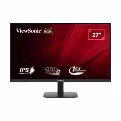 Монитор ViewSonic VA2708-2K-HD, 27", IPS LED panel, 16:9, 2K QHD 2560 x 1440, 300cd/m2, 1000:1, 1ms, 100Hz, HDR 10, sRGB, 2x HDMI, DP, Audio Out, DC Socket, Tilt, VESA 75, Black