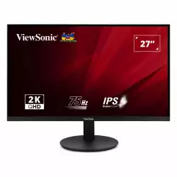 Монитор ViewSonic VA2708-2K-HD, 27", IPS LED panel, 16:9, 2K QHD 2560 x 1440, 300cd/m2, 1000:1, 1ms, 75Hz, HDR 10, sRGB, 2x HDMI, DP, Audio Out, DC Socket, Tilt, VESA 100, Black