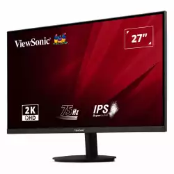 Монитор ViewSonic VA2708-2K-HD, 27", IPS LED panel, 16:9, 2K QHD 2560 x 1440, 300cd/m2, 1000:1, 1ms, 75Hz, HDR 10, sRGB, 2x HDMI, DP, Audio Out, DC Socket, Tilt, VESA 100, Black