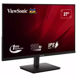 Монитор ViewSonic VA270-H, 27", SuperClear IPS panel, 16:9, AG, FHD 1920x1080, 250cd/m2, 1000:1, 100Hz, 1ms, 50M:1, sRGB, Flicker-Free, Low Blue Light, VRR technology, VGA, HDMI, DC Socket, Tilt, VESA 75, Black