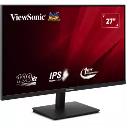 Монитор ViewSonic VA270-H-2, 27", SuperClear IPS panel, AG, FHD 1920x1080, 300cd/m2, 1000:1, 100Hz, 1ms, 50M:1, sRGB, Flicker-Free, Low Blue Light, VRR technology, VGA, HDMI, DC Socket, Tilt, VESA 100, Black