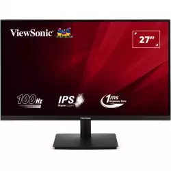 Монитор ViewSonic VA270-H-2, 27", SuperClear IPS panel, AG, FHD 1920x1080, 300cd/m2, 1000:1, 100Hz, 1ms, 50M:1, sRGB, Flicker-Free, Low Blue Light, VRR technology, VGA, HDMI, DC Socket, Tilt, VESA 100, Black
