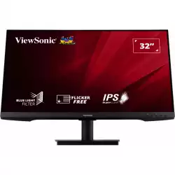 Монитор ViewSonic VA3209-MH 31.5", IPS Panel, AntiGlare, 16:9, 1980 x 1080 FHD, 250 cd/m2, 75Hz, 1200:1, 50M:1, 4ms, Adaptive Sync, Blue Light Filter, Flicker-Free, VGA, HDMI, DC Socket, Speakers, Tilt, Kensington Lock, VESA 100, Black