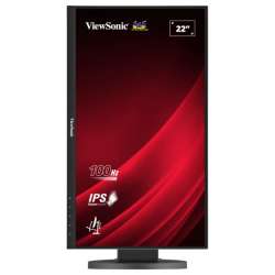 Монитор ViewSonic VG2208A, 21.5" Super Clear IPS panel, 16:9, AG, FHD 1920x1080, 250cd/m2, 1000:1, 5ms, 100Hz, sRGB, VRR, Flicker Free, HDMI, DisplayPort, 2x USB, Audio Out, Speakers, HAS, Swivel, Tilt, Pivot, VESA 100, Black