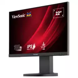 Монитор ViewSonic VG2208A, 21.5" Super Clear IPS panel, 16:9, AG, FHD 1920x1080, 250cd/m2, 1000:1, 5ms, 100Hz, sRGB, VRR, Flicker Free, HDMI, DisplayPort, 2x USB, Audio Out, Speakers, HAS, Swivel, Tilt, Pivot, VESA 100, Black