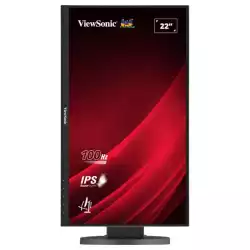 Монитор ViewSonic VG2208A-HD, 21.5" Super Clear IPS panel, 16:9, AG, FHD 1920x1080, 250cd/m2, 1000:1, 5ms, 100Hz, sRGB, VRR, Flicker Free, VGA, HDMI, DisplayPort, Audio Out, HAS, Swivel, Tilt, Pivot, VESA 100, Black