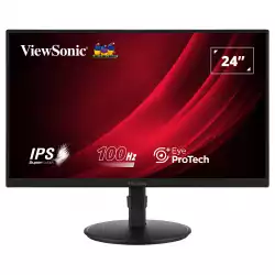 Монитор ViewSonic VG2408A-MHD, 23.8", IPS panel, 16:9, AG, FHD 1920x1080, 250cd/m2, 1300:1, 100Hz, 5ms, Flicker-Free, Eye ProTech+, VGA, DP, HDMI, Audio out, HAS, Swivel, Tilt, Pivot, Speakers, VESA 100, Black