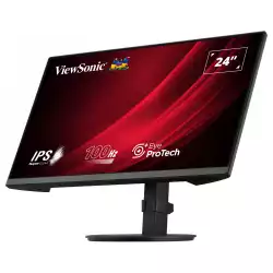 Монитор ViewSonic VG2408A-MHD, 23.8", IPS panel, 16:9, AG, FHD 1920x1080, 250cd/m2, 1300:1, 100Hz, 5ms, Flicker-Free, Eye ProTech+, VGA, DP, HDMI, Audio out, HAS, Swivel, Tilt, Pivot, Speakers, VESA 100, Black
