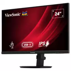 Монитор ViewSonic VG2409-MHDU-2, 23.8", SuperClear IPS panel, 16:9, AG, FHD 1920 x 1080, 350cd/m2, 1300:1, 100Hz, 4ms, Eye ProTech, DisplayPort, HDMI, USB-C, 2x USB, Audio out, 65W PD, HAS, Swivel, Tilt, Pivot, Speakers, VESA 100, Black