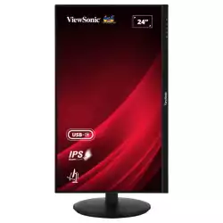Монитор ViewSonic VG2409-MHDU-2, 23.8", SuperClear IPS panel, 16:9, AG, FHD 1920 x 1080, 350cd/m2, 1300:1, 100Hz, 4ms, Eye ProTech, DisplayPort, HDMI, USB-C, 2x USB, Audio out, 65W PD, HAS, Swivel, Tilt, Pivot, Speakers, VESA 100, Black