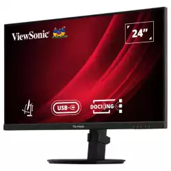 Монитор ViewSonic VG2409U-2, 23.8", SuperClear IPS panel, 16:9, AG, FHD 1920 x 1080, 350cd/m2, 1300:1, 100Hz, 4ms, VRR, Eye ProTech, HDMI, DP, DP Out, USB-C, 2x USB, LAN, Audio out, 65W PD, HAS, Swivel, Tilt, Pivot, Speakers, VESA 100, Black