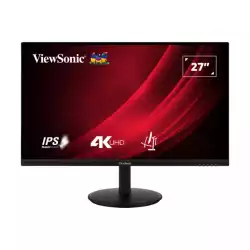 Монитор ViewSonic VG2708-4K, 27" IPS panel, Anti-Glare, 16:9, UHD 3840x2160, 360cd/m2, 1200:1, 60Hz, 4ms, HDR 10, Flicker-Free, Low Blue Light, 2x HDMI, DP, Audio out, HAS, Swivel, Tilt, Pivot, VESA 100, Black