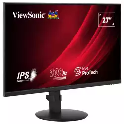 Монитор ViewSonic VG2708A, 27" IPS Panel, AntiGlare, 16:9, FHD 1920x1080, 250cd/m2, 1300:1, 100Hz, 5ms, Flicker-Free, Eye ProTech+, VGA, HDMI, DP, 2x USB-A, Audio out, Speakers, HAS, Swivel, Tilt, Pivot, VESA 100, Black