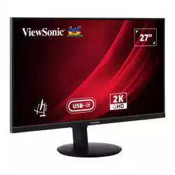 Монитор ViewSonic VG2709-2K-MHDU-2 27" SuperClear IPS panel, AG, 16:9, QHD 2560 x 1440, 350cd/m2, 1000:1, 100Hz, 4ms, HDR 10, VRR technology, Flicker-Free, Low Blue Light, HDMI, DP, USB-C, 2x USB, Audio out, Speakers, HAS, Swivel, Tilt, Pivot, VESA 100, Black