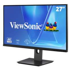 Монитор ViewSonic VG2719U-4K, 27 inch IPS panel, AG, 4K UHD 3840x2160, 350cd/m2, 1000:1, 60Hz, 4ms, HDR 10, Flicker-Free, Low Blue Light, 2x HDMI, DP, 3x USB, USB-C, Audio out, Speakers, HAS, Swivel, Tilt, Pivot, VESA, Black