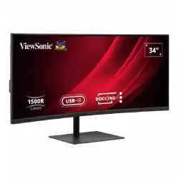 Монитор ViewSonic VG3419C-2, 34 inch, Curved VA panel, Anti-Glare, 21:9, UWQHD 3440x1440, 300cd/m2, 3000:1, 120Hz, 3.5ms, HDR10, sRGB, Flicker-Free, Blue Light Filter, HDMI, DP, USB-C, 2x USB, LAN, Speakers, HAS, Swivel, Tilt, VESA, Black