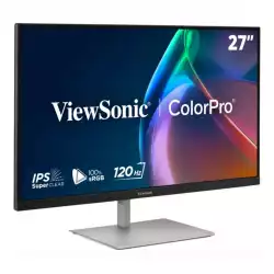 Монитор ViewSonic VP2766-2K, 27 inch IPS panel, AG, QHD 2560x1440, 350cd/m2, 1500:1, 120Hz, 5ms, HDR 10, sRGB, EBU, REC709, SMPTE-C, HDMI, USB-C, USB, Speakers, Pantone validated, Factory calibrated, HAS, Swivel, Tilt, Pivot, VESA, Black