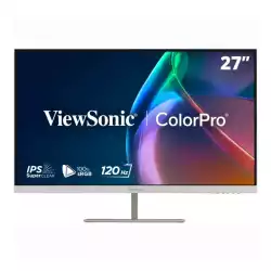 Монитор ViewSonic VP2766-2K-W, 27 inch IPS panel, AG, QHD 2560x1440, 350cd/m2, 1500:1, 120Hz, 5ms, HDR 10, sRGB, EBU, REC709, SMPTE-C, HDMI, USB-C, USB, USB-C out, Speakers, Pantone validated, Factory calibrated, HAS, Swivel, Tilt, Pivot, VESA, White