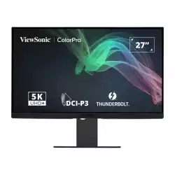 Монитор ViewSonic VP2788-5K, 27" IPS panel, AG, 5K 5120 x2880, 500 cd/m2, 2000:1, 60Hz, 5ms, HDR400, DCI-P3, REC 709, SMPTE-C, Flicker-Free, Self-Calibration, HDMI, DP, 2x Thunderbolt4, 2x USB-C, 2x USB, Speakers, HAS, Swivel, Tilt, Pivot, VESA 100, Black