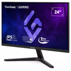 Монитор ViewSonic VX24G1-HD, 23.8" Gaming monitor, IPS panel, SuperClear, AG, FHD 1920x1080, 300cd/m2, 1000:1, 1ms, 180Hz, VRR, G-Sync compatible, 2x HDMI, DP, Audio out, Tilt, VESA 100, Black
