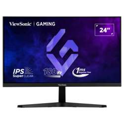 Монитор ViewSonic VX24G1-HD, 23.8" Gaming monitor, IPS panel, SuperClear, AG, FHD 1920x1080, 300cd/m2, 1000:1, 1ms, 180Hz, VRR, G-Sync compatible, 2x HDMI, DP, Audio out, Tilt, VESA 100, Black