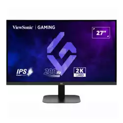 Монитор ViewSonic VX2757-2K-PRO, 27 inch, IPS panel, AG, QHD 2560x1440, 200Hz, 300cd/m2, 1000:1, 1ms, HDR 10, VRR, G-Sync compatible, Flicker-Free, 2x HDMI, DP, Audio Out, Tilt, VESA 75, Black