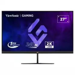 Монитор ViewSonic VX2758A-2K-PRO-3, 27", IPS panel, AG, 16:9, QHD 2560x1440, 240Hz, 300cd/m2, 1000:1, 1ms, HDR 10, AMD Free Sync, Flicker-Free, Low Blue Light, 2x HDMI, DP, Audio Out, Tilt, VESA 100, Black