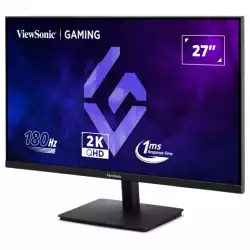 Монитор ViewSonic VX27G1-2K, 27" Gaming monitor, IPS panel, SuperClear, AG, QHD 2560x1440, 300cd/m2, 1000:1, 1ms, 180Hz, VRR, G-Sync compatible, HDR 10, 2x HDMI, DP, Audio out, Tilt, VESA 100, Black