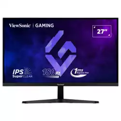Монитор ViewSonic VX27G1-HD, 27"Gaming monitor, IPS panel, SuperClear, AG, FHD 1920x1080, 300cd/m2, 1000:1, 1ms, 180Hz, VRR, G-Sync compatible, HDR10, 2x HDMI, DP, Audio out, Tilt, VESA 100, Black